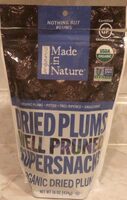Organic dried plums