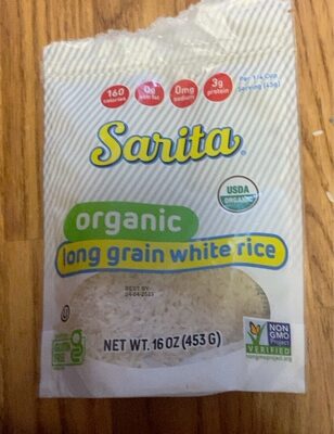 Organic Long Grain White Rice front packaging