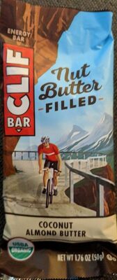 Coconut almond butter organic nut butter filled energy bar, coconut almond butter