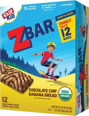 Clif kid zbar chocolate chip banana bread