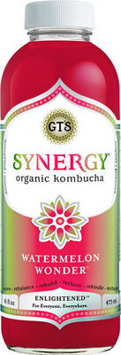 Living foods enlightened organic kombucha watermelon wonder front packaging
