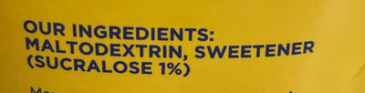 Splenda Cake Can ingredients label