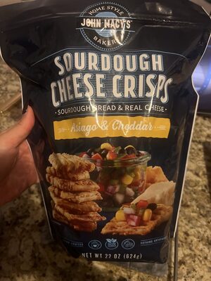 Asiago cheddar cheese crisps