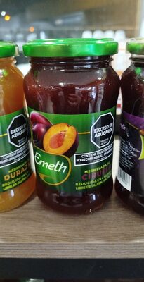 mermelada de ciruela light front packaging