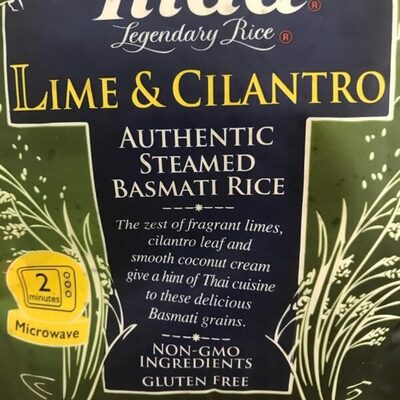 Steamed Lime & Cilantro Basmati Rice front packaging