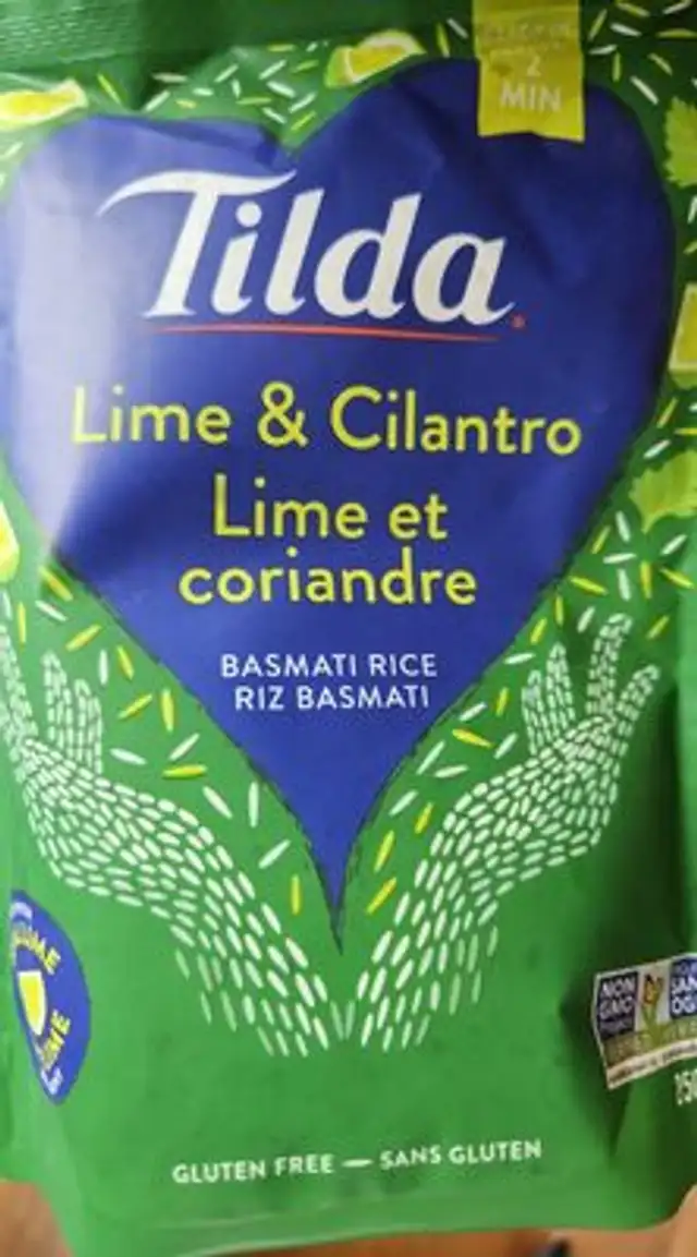 Steamed Lime & Cilantro Basmati Rice front packaging