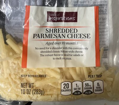 SHREDDED PARMESAN CHEESE front packaging