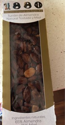 Turrón de almendra natural tostada y miel