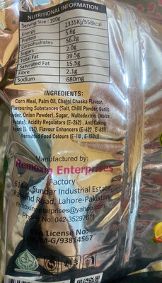 peri peri chutney chaska ingredients label