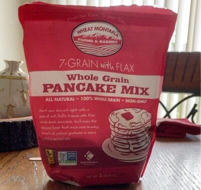 7-Grain With Flax Whole Grain Pancake Mix front packaging