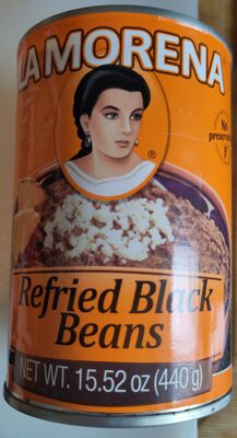 La morena, refried black beans