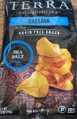 Cassava sea salt real vegetable chips, cassava sea salt