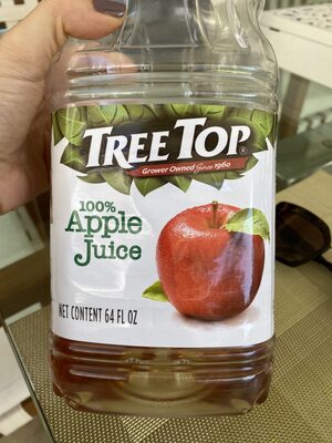 100% Apple juice front packaging