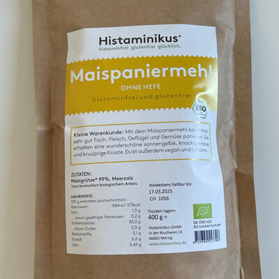 Maispaniermehl front packaging