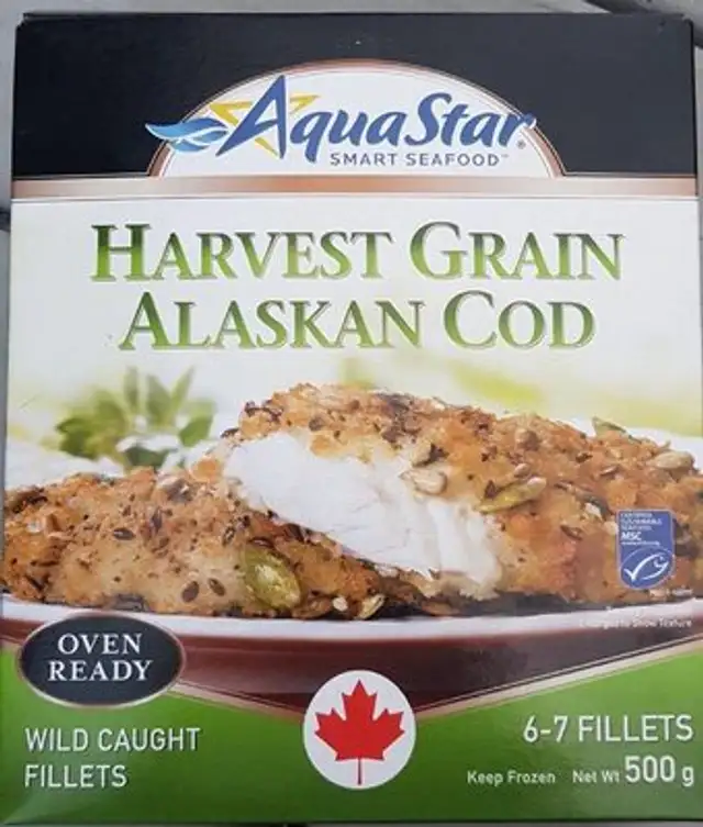 Morue de l'Alaska moisson de céréales
