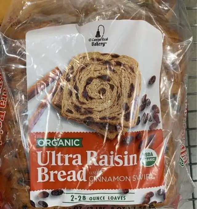 El camino real bakery organic ultra raisin bread