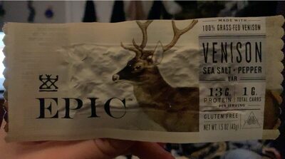 Venison Sea Salt & Pepper Bar