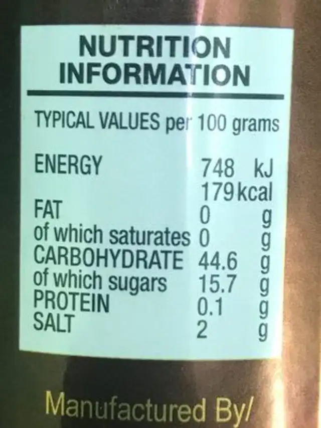 Baron Gravy Browning 14oz (pack of 2) nutrition facts table