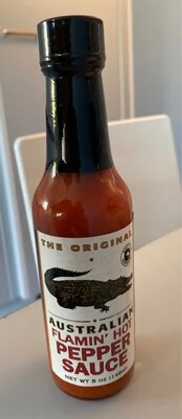 Australian flamin' hot pepper sauce