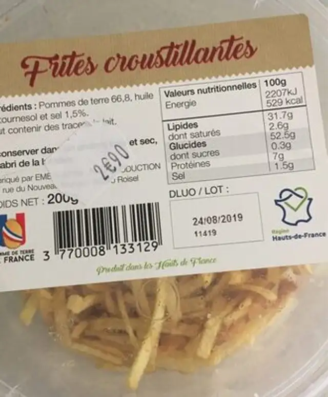 Frites croustillantes