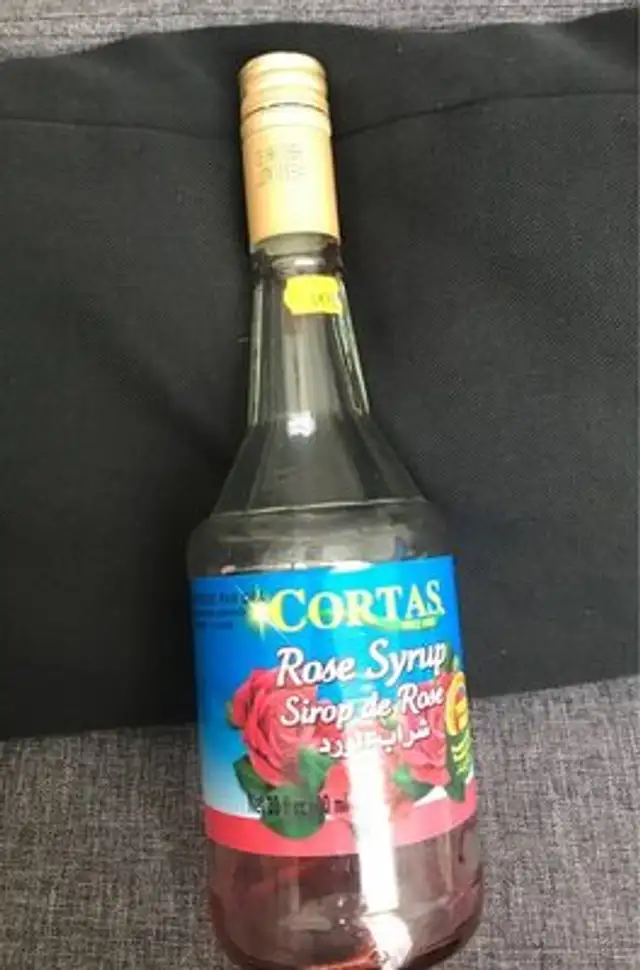 Cortas Rose Syrup nutrition facts table