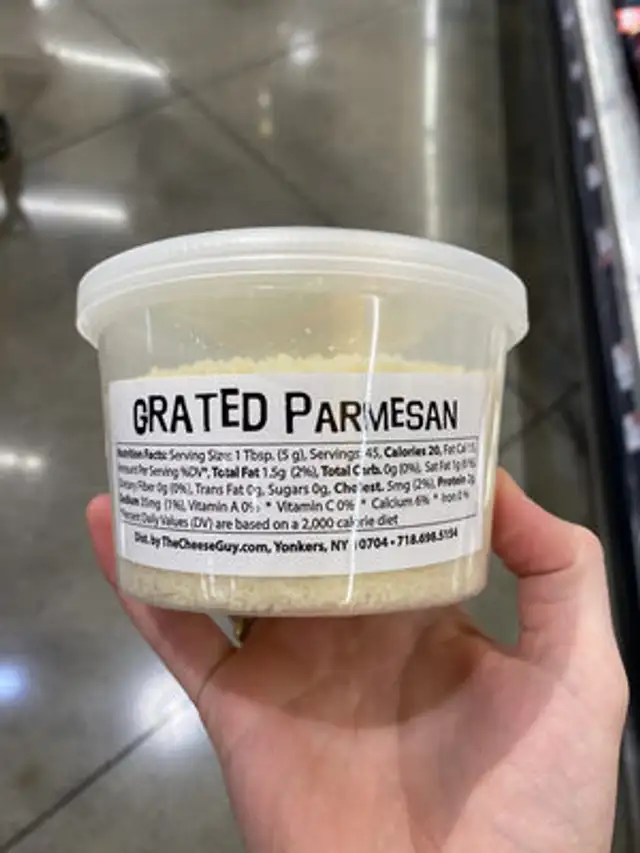 The cheese guy, grated aged parmesan