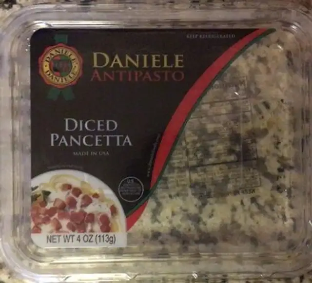 Diced pancetta antipasto