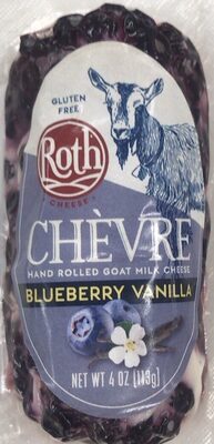 CHÈVRE Blueberry Vanilla Hand Rolled Goat Milk Cheese front packaging