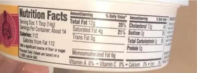 Dartagnan rendered duck fat nutrition facts table