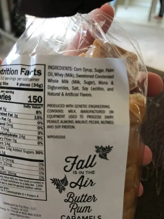 Unknown ingredients label