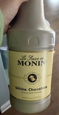 White chocolate flavored sauce front packaging