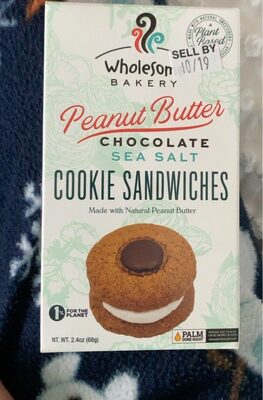 Peanut butter chocolate sea salt cookie sandwhiches