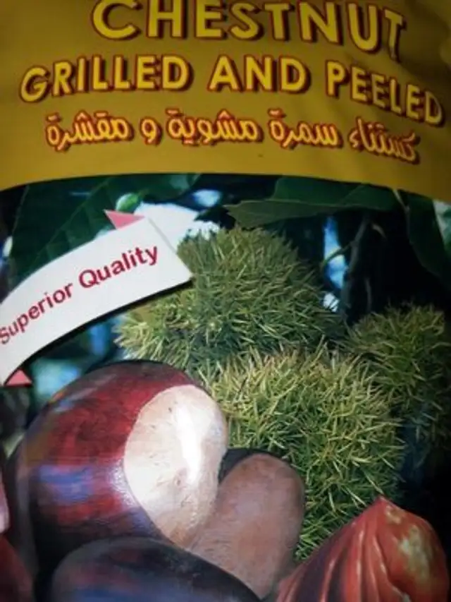 Grilled and peeled chestnut ounce grams