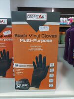 Black vinyl gloves