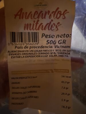 Anacardos mitades