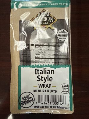 Italian style wrap