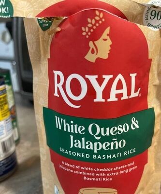 Royal white queso jalapeno rice