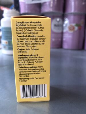 Huile Essentielle de Citron Zeste Bio 10ml