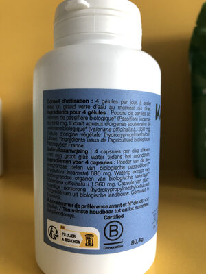 Passiflore Valériane BIO 240 gélules Bio