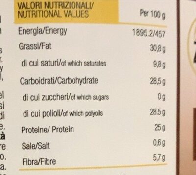 Crema proteica fondente zero nutrition facts table