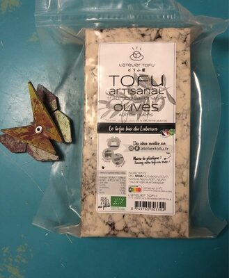 Tofu artisanal olives front packaging