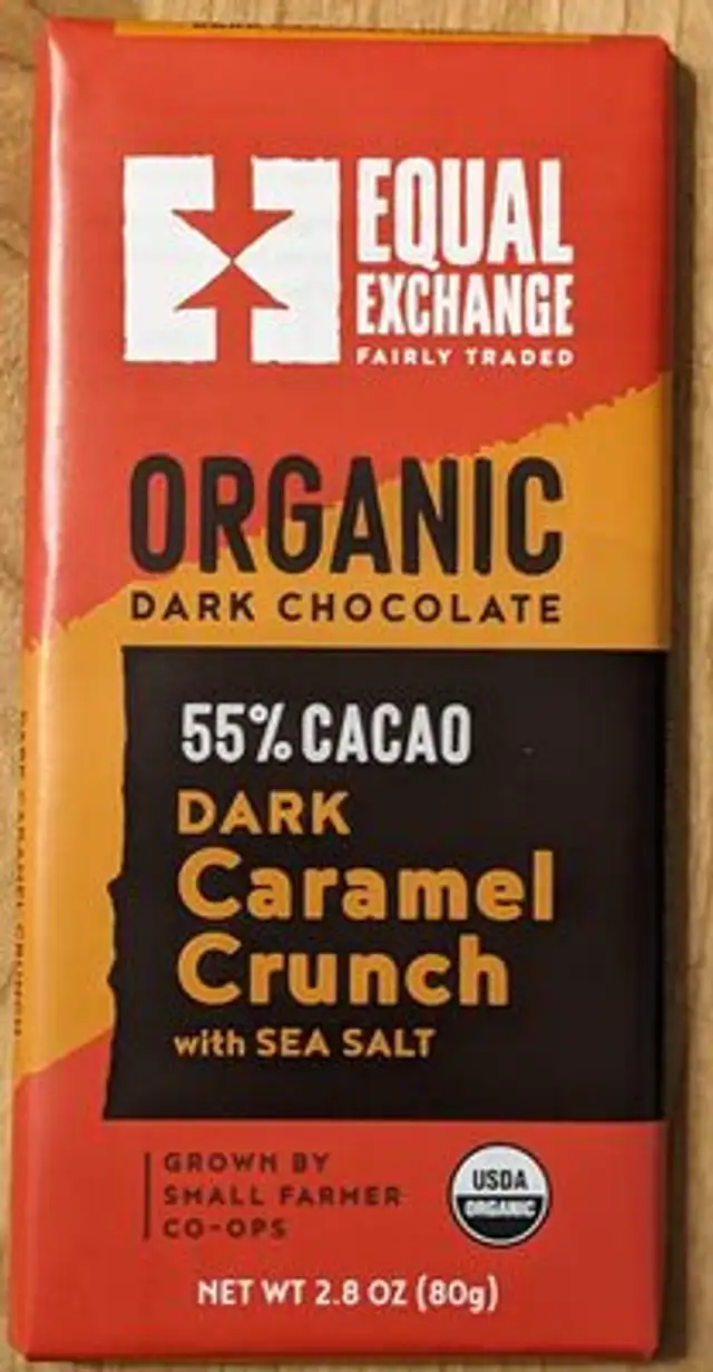Dark Chocolate Caramel Crunch Bar front packaging