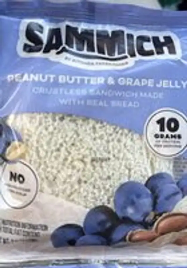 Peanut Butter & Grape Jelly Crustless Sandwich