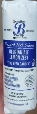 Uncured Pork Salami with Belgian Ale & Lemon Zest