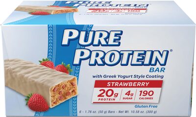 Protein bar with greek yogurt style coating