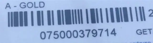 Tarjeta nutrition facts table
