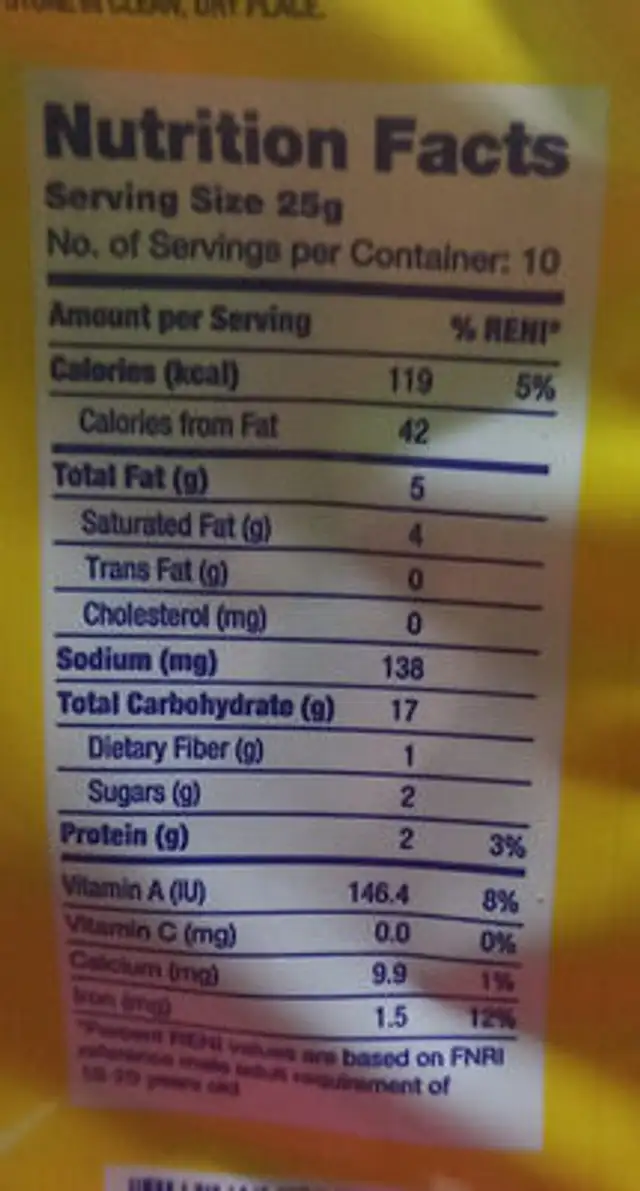 Sky flakes crackers ingredients label