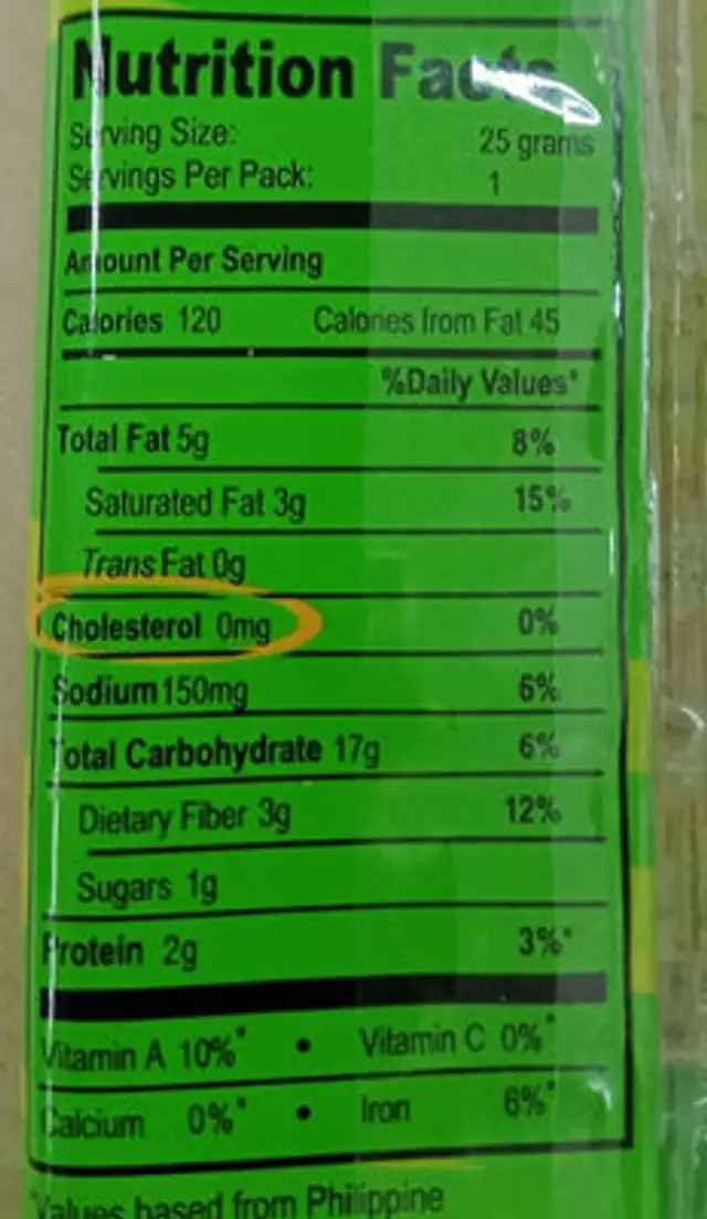 Skyflakes Oat fiber cracker nutrition facts table