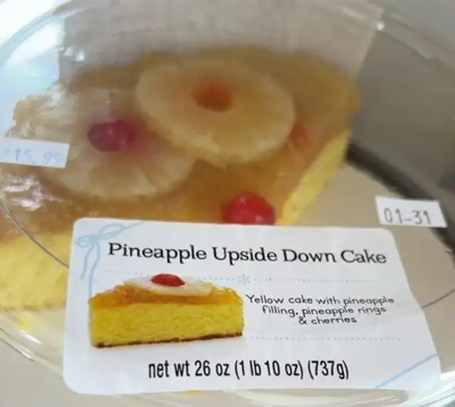 Yellow cake with pineapple filling