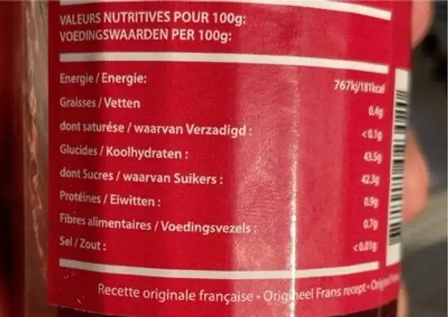 Castignac nutrition facts table